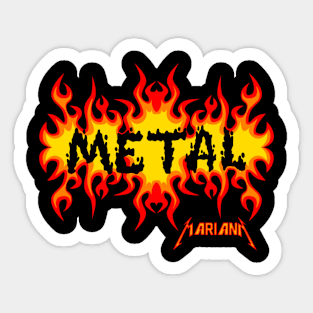 Metal Flames Mariann Sticker